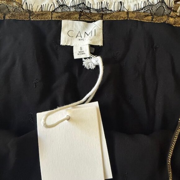cami nyc metallic gold and black top - Picture 3 of 4